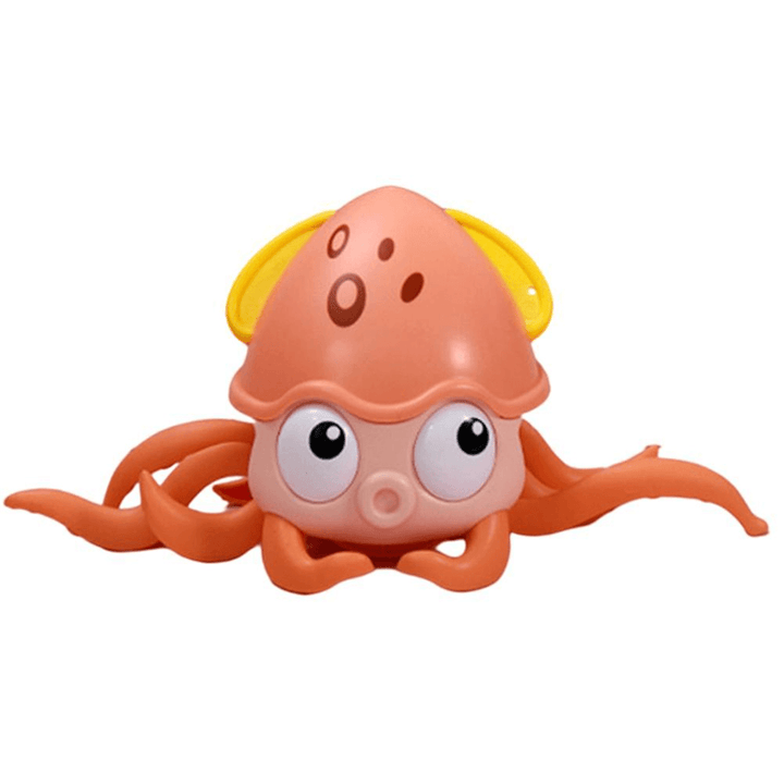 Amphibious Drag and Playing Octopus on the Chain Bathroom Water Toys Matchmaking Baby Crabs Clockwork Bath Toys Walking Octopus - Trendha