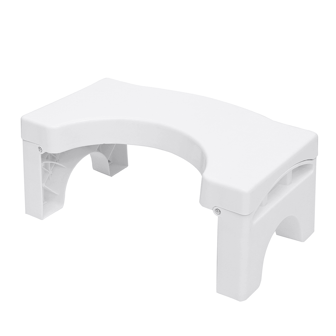 Foldable Toilet Stool Potty Chair Plastic Non-Slip Bathroom White Sit Footstool Decorations - Trendha