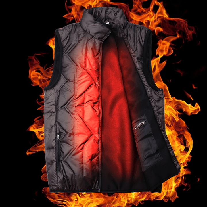 Electric Vest Jacket Winter Suit Smart Heating Vest Warm Clothing USB Charging - Trendha