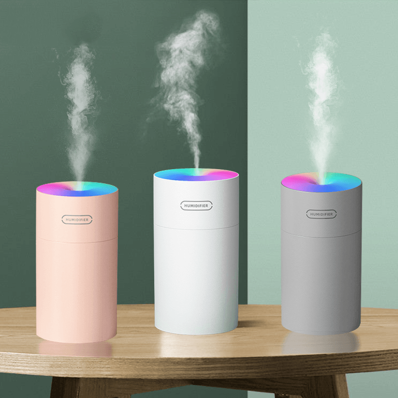 270Ml Ultrasonic Air Humidifier Essential Aroma Oil Diffuser 2 Mode USB Mist Maker Fogger with Colorful Lights for Home Office - Trendha