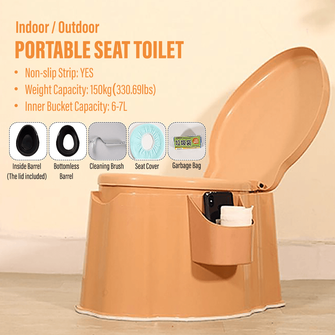 Portable Toilet Seat Old Men Women Home Bath Indoor Removable Potty Commode - Trendha