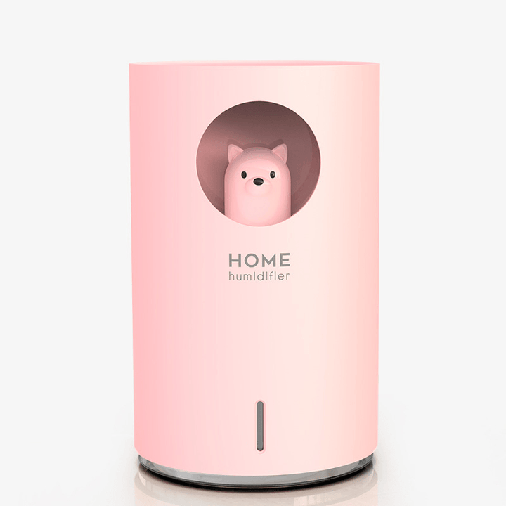 900Ml Bear LED Ultrasonic USB Air Humidifier Low Noise Aroma Essential Oil Cool Steam Diffuser Anti-Dry Burning - Trendha