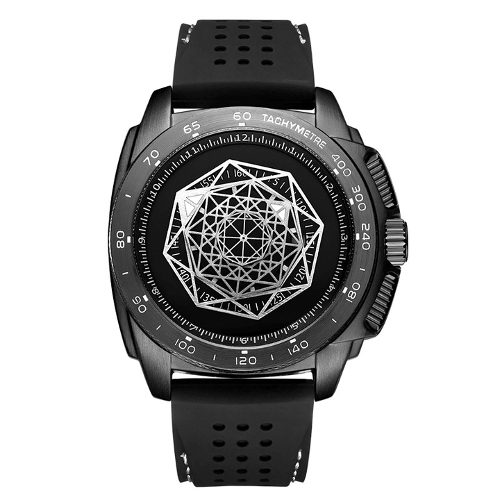 RUIMAS 554 Fashionable Creative Men Wrist Watch Silicone Strap Quartz Watches - Trendha