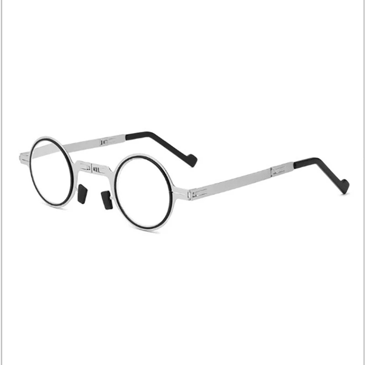 Round Reading Glasses Blocking Blue Light Glasses Reader Foldable Ultra Thin Paper Glasses Metal Eyeglasses for Men Women - Trendha