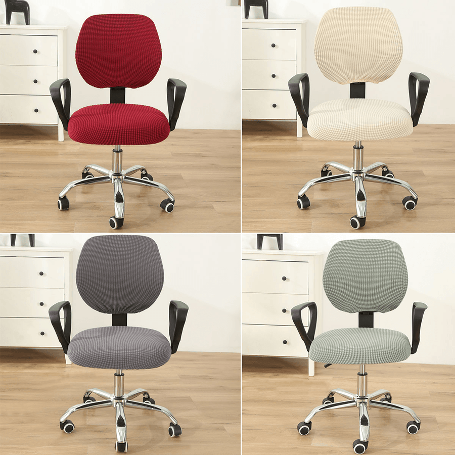 Multiple Colour Swivel Computer Stretch Chair Covers Armchair Back Seat Decor Office Rotating Set - Trendha