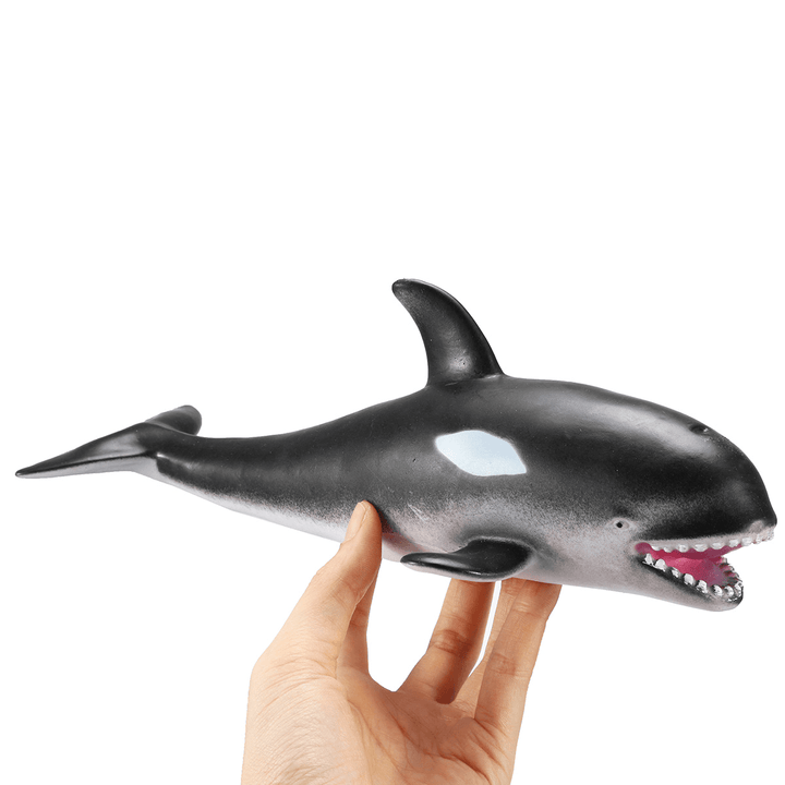 30Cm White Shark Killer Whale Soft Model Toys Glue Material - Trendha