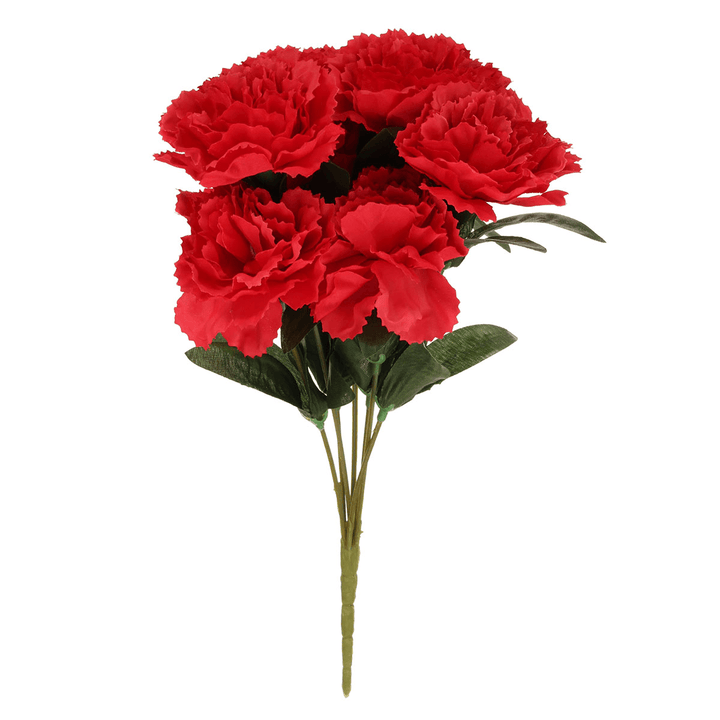 7 Heads Artificial Silk Carnation Flower Bouquet Home Party Wedding Room Decorations - Trendha