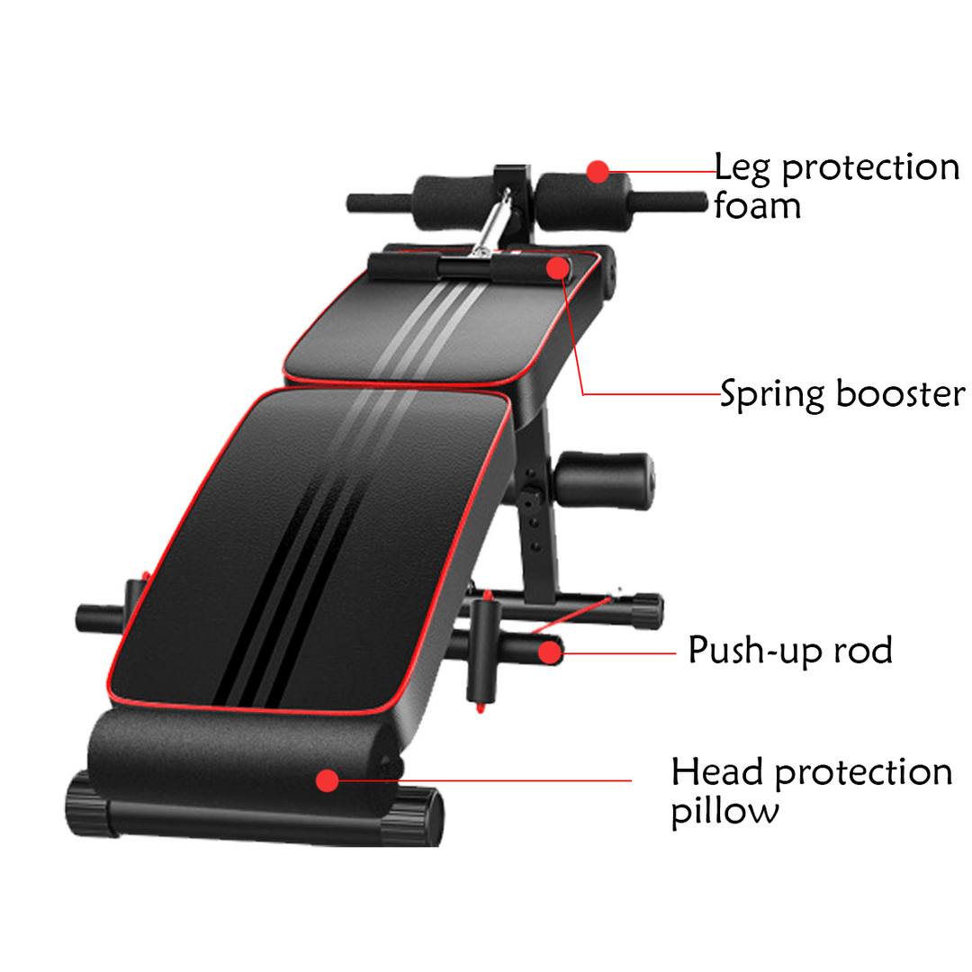 Adjustable Sit up Bench Crunch Board Abdominal Fitness Home Gym Exercise - Trendha