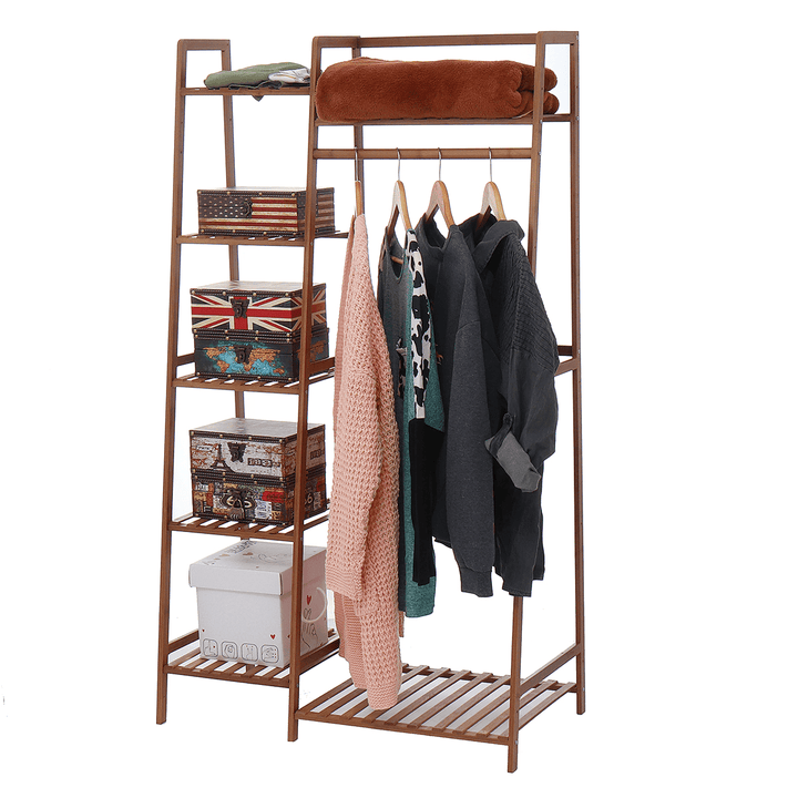 Multi-Layer Coat Rack Clothes Shoes Hat Rack Multifunctional Bookshelf Clothing Hanging Rack Garment Shelf - Trendha