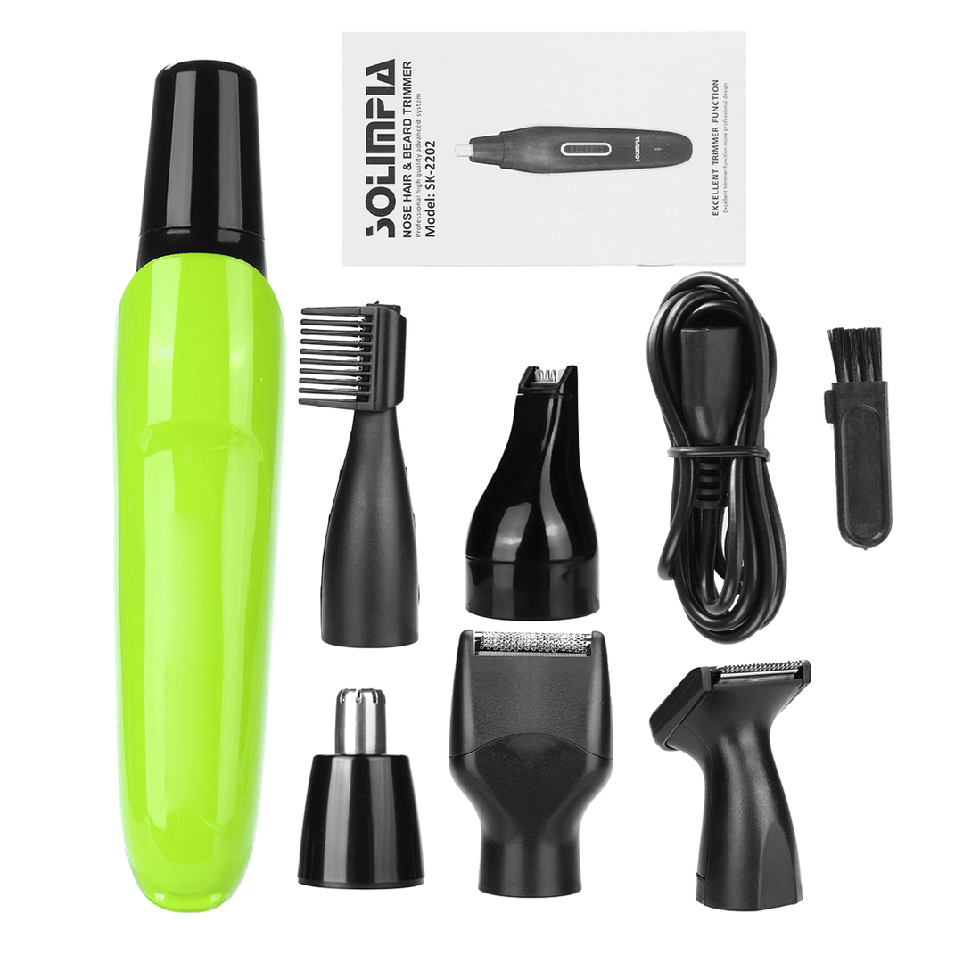 5 in 1 Electric Hair Shaver Rechargeable Beard Eyebrow Ear Nose Hair Trimmer - Trendha