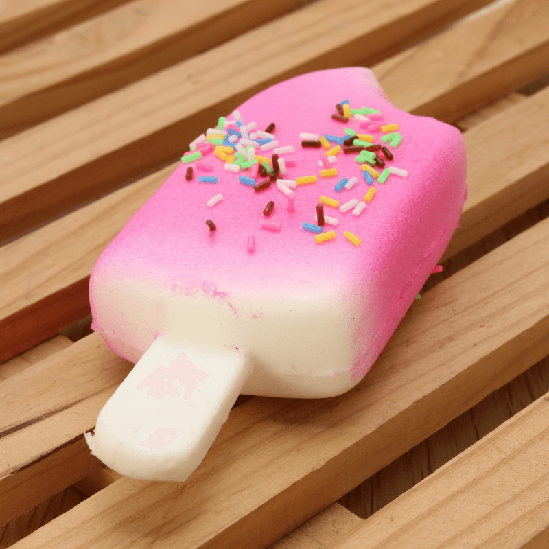 11Cm Ice Lolly Popsicle Squishy Charm PU Phone Strap Decor Random Color Gift - Trendha