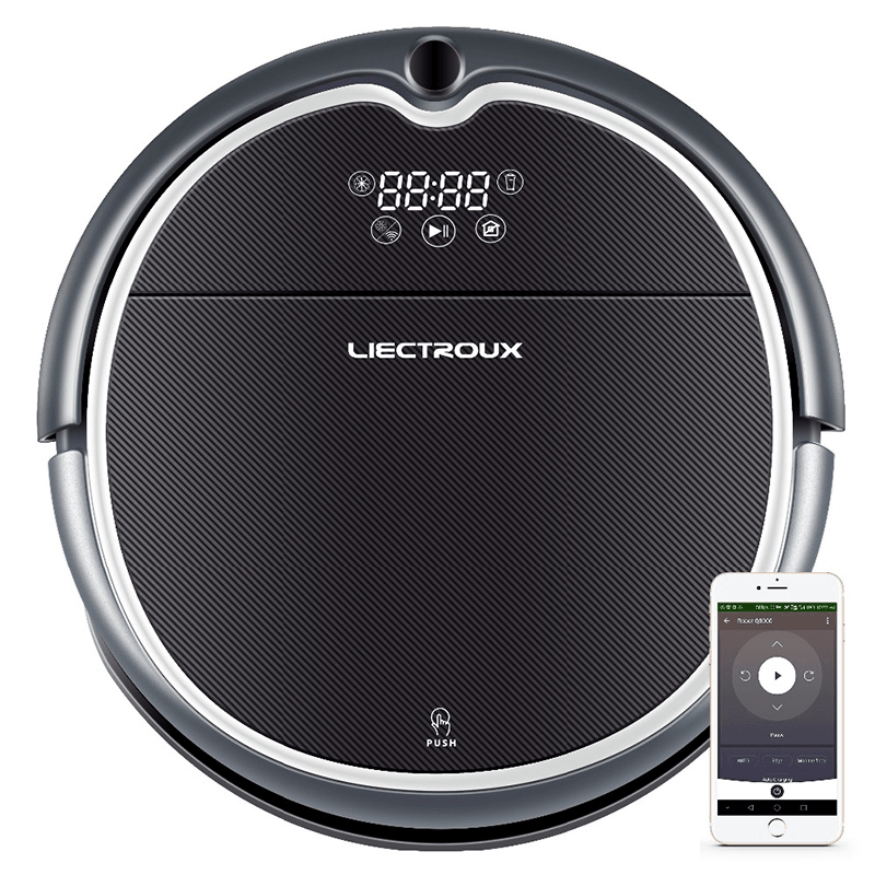 LIECTROUX Q8000 2 in 1 Robot Vacuum Cleaner, Wifi App, 2D Map Navigation, Suction 3000Pa, Memory, Wet Dry Mop - Trendha