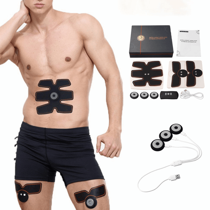 Intelligent Remote Fitness EMS Abdomen Muscle Toning Trainer Slimming Apparatus - Trendha