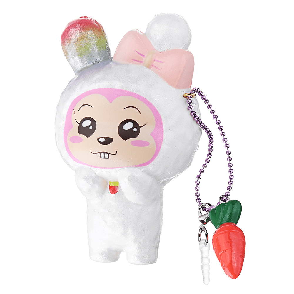 Puni Maru Squishy Cheeka Bunny Rabbit with Carrot Licensed Slow Rising with Original Packing - Trendha