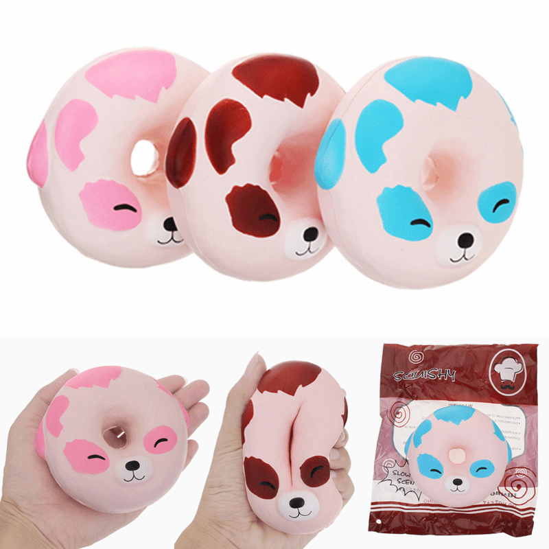 Yunxin Squishy Puppy Dog Donut 10Cm Scented Soft Slow Rising with Packaging Collection Gift Toy - Trendha