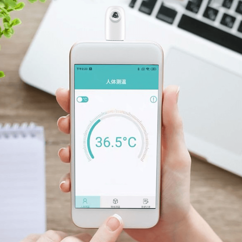 Portable Non-Contact Infrared Forehead Thermometer Mobile Phone Mini Thermometer for Android Type-C Temperature Detector - Trendha