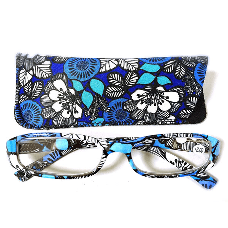 Fashion Personality Printed Bag Comfortable Reading Glasses Flower Pattern Beauty - Trendha