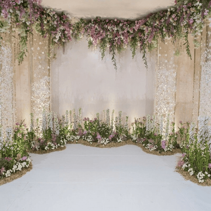 8X8Ft Flowers Wall Scene Wedding Backdrop Background Photography Studio Prop - Trendha
