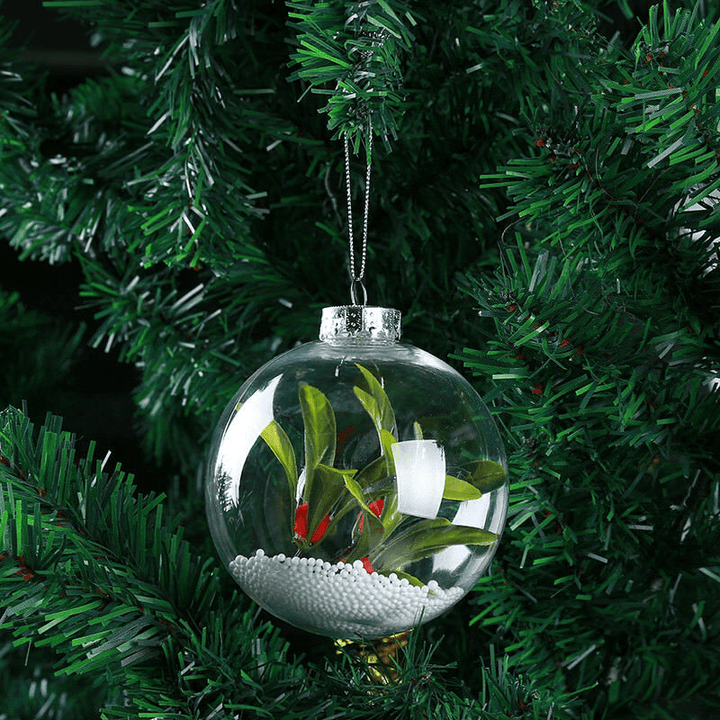 Super Clear Plastic Balls DIY Christmas Trees Hanging Bauble Decoration Toys - Trendha