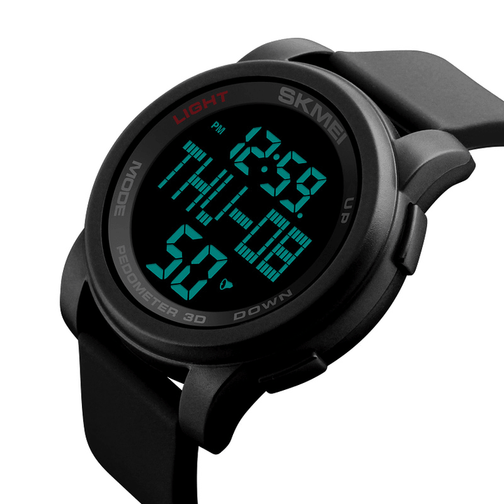 SKMEI 1317 Digital Watch Pedometer Calorie Tracking Men LED Countdown Sport Watches - Trendha