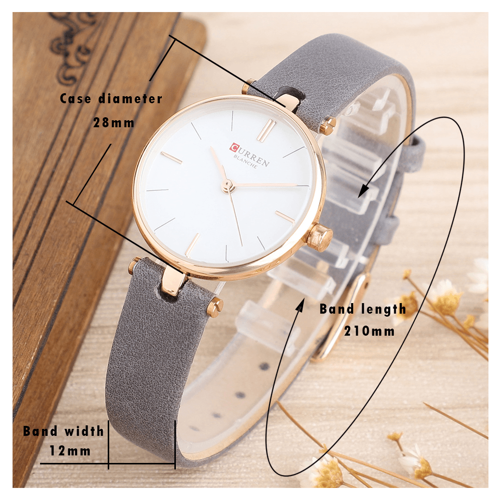 CURREN 9038 Ultra Thin Simple Design Ladies Wrist Watch Fashionable Analog Quartz Watches - Trendha