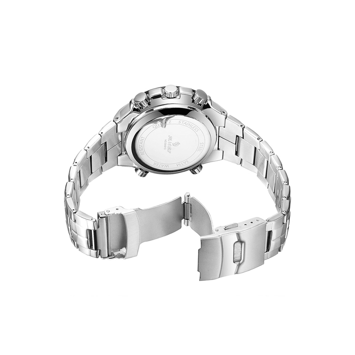 SENORS SN013 Alarm Stopwatch Chronograph Calendar Luminous Men Waterproof Stainless Steel Strap Dual Display Digital Watch - Trendha