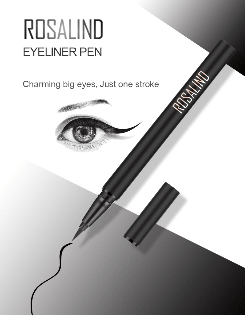 ROSALIND Eyeliner Arrow for Eyes Pencil Makeup Black Waterproof Eyeshadow Glitter Long-Lasting Cosmetics Shiny Pen Eye Liner - Trendha