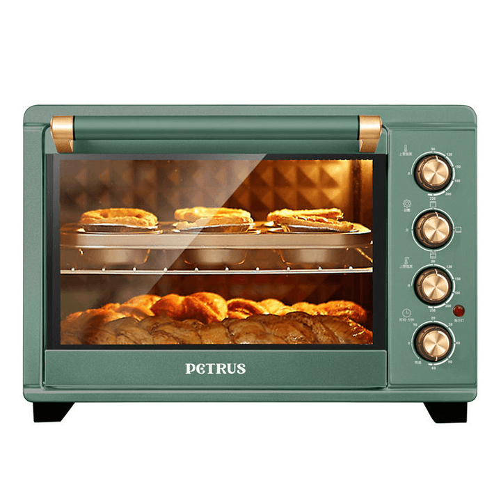 PETRUS PE2030 Electric Oven 1500W 5L Countertop Oven Rotisserie Roaster Cooker Griddle Top Rack Toaster - Trendha