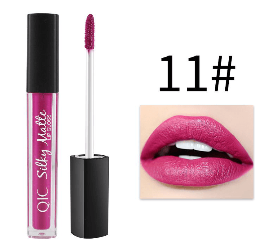 Matte Liquid Lip Gloss Waterproof Velvet Kiss Proof Long Lasting Lips Women Purple Halloween - Trendha
