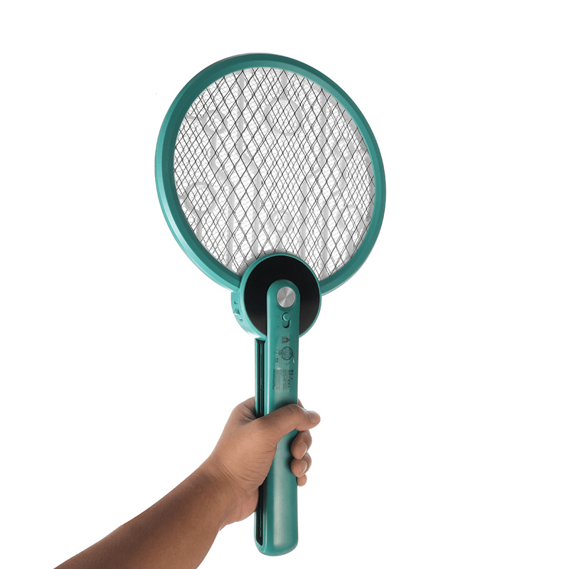 Foldable Electric Mosquito Swatter Fly Racket Bug Insect Killer Rechargeable Mosquito Dispeller - Trendha