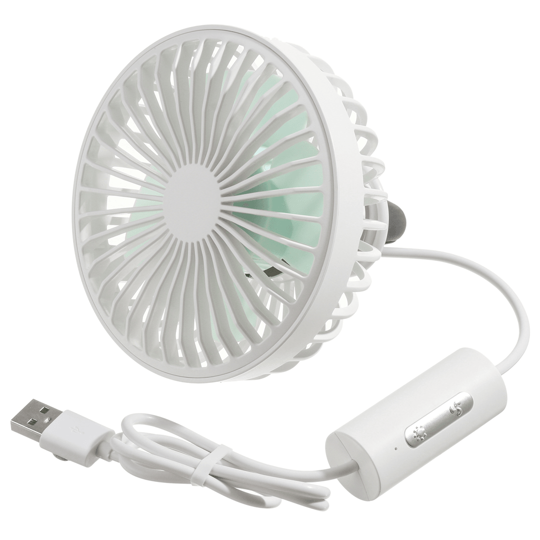 3 Gears USB Electric Car Fan Low Noise Portable 360° Rotating Cooling Fan for Home Office - Trendha