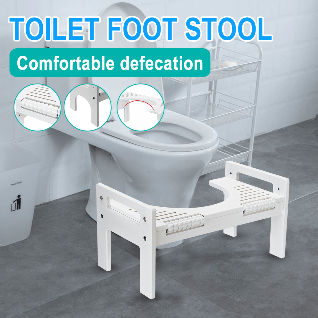 Adjustable Non-Slip Foot Pegs Massager Bathroom Toilet Footstool Bamboo Help Prevent Constipation - Trendha