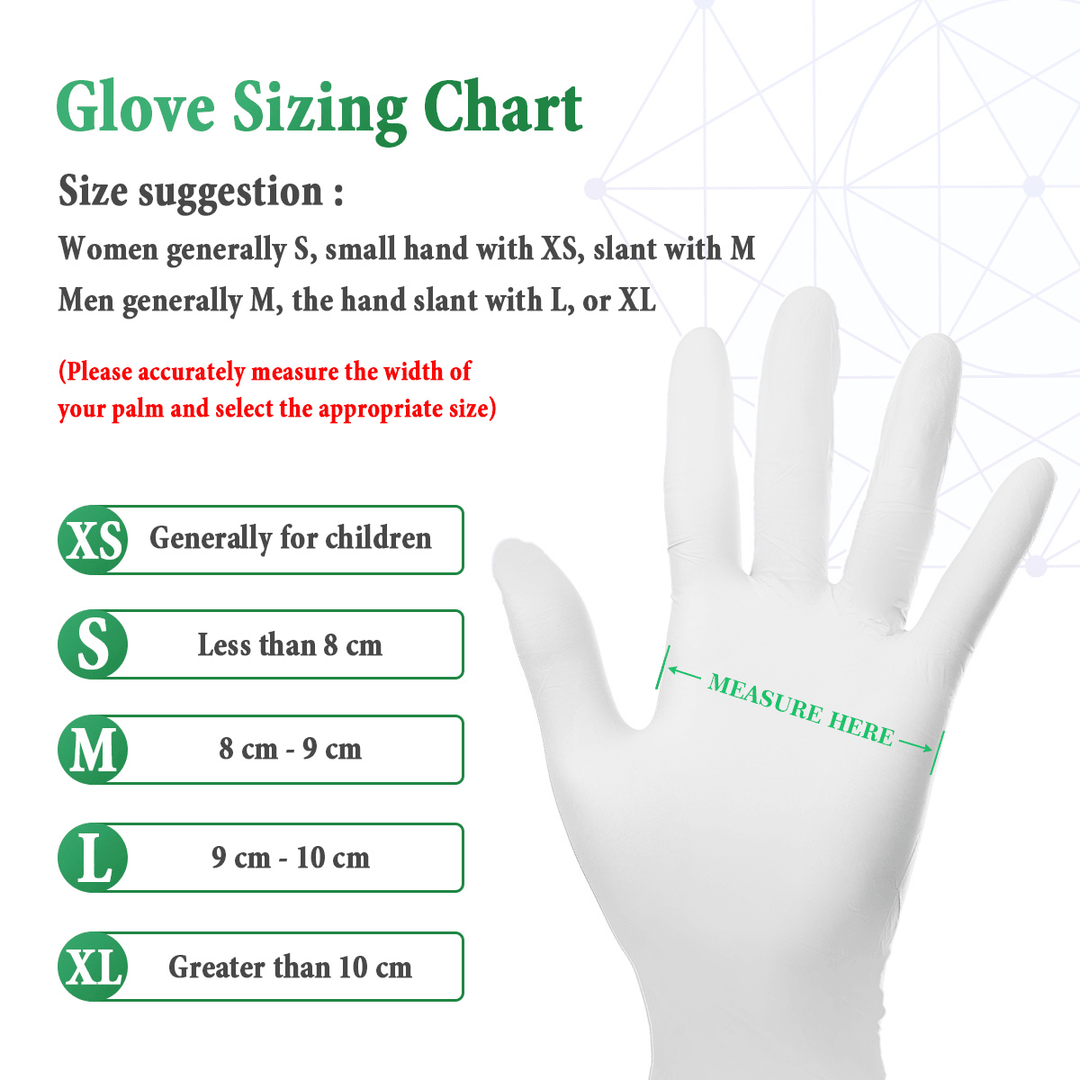 100PCS White Gloves Nitrile Dishwashing Kitchen Anti-Epidemic Beauty Gloves Left and Right-Hand - Trendha