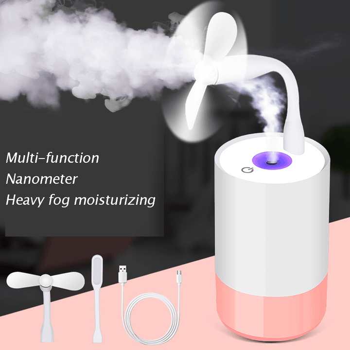 3 in 1 Mini Ultrasonic Humidifier Aroma Diffuser USB LED Air Purifier for Home Car Office - Trendha