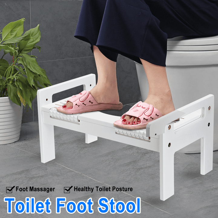 Adjustable Non-Slip Foot Pegs Massager Bathroom Toilet Footstool Bamboo Help Prevent Constipation - Trendha