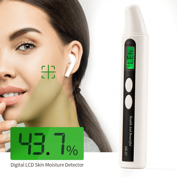LCD Display Skin Analyzer Skin Moisture Tester Skin Oil Test Meter Facial Skin Moisture&Oil Content Analyzer - Trendha