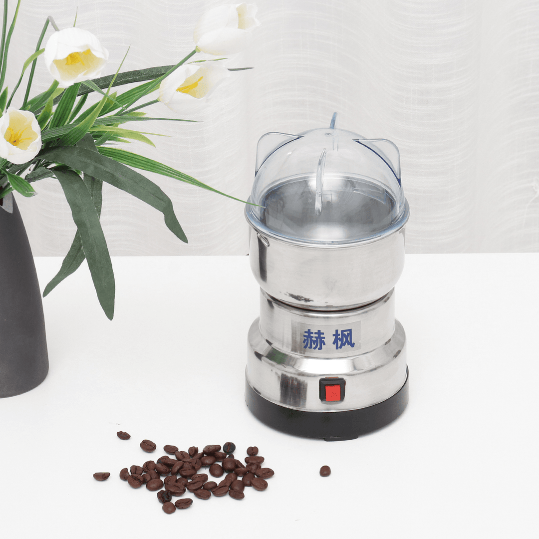 500W Electric Dry Grinder Stainless Steel Coffee Bean Nut Spice Grinding Blender Push Button Control - Trendha