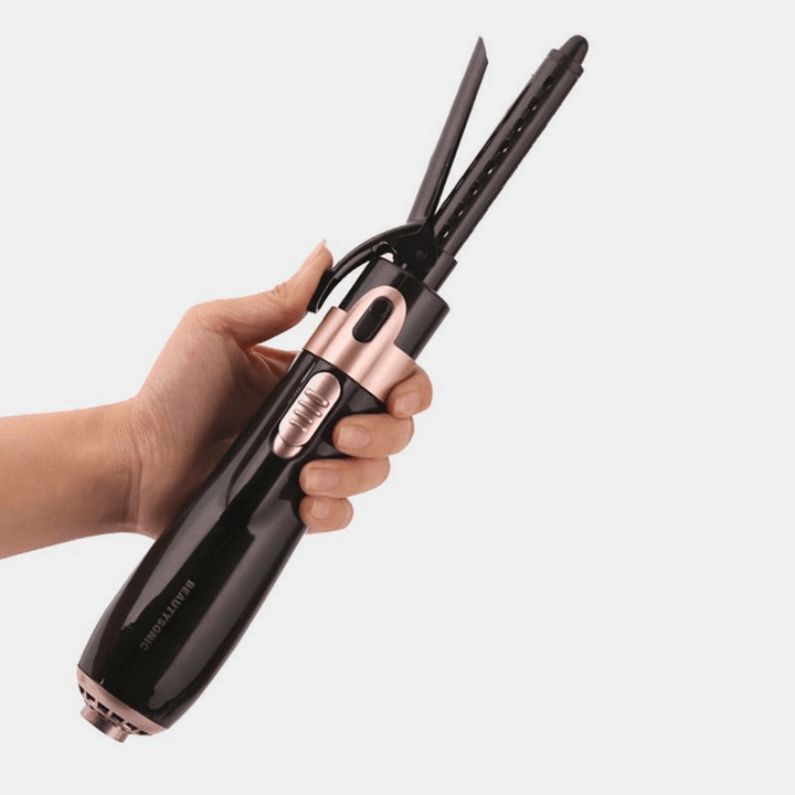 Multifunctional Hot Air Comb Four-In-One Negative Ion Wet and Dry Hair Dryer Hair Straightener Hair Curler Hair Dryer Comb - Trendha