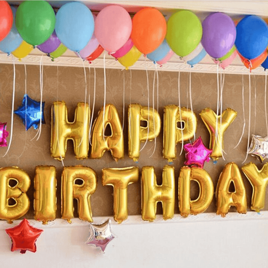 13Pcs "HAPPY BIRTHDAY" Letters Foil Balloon for Birthday Party Decoration 16" - Trendha