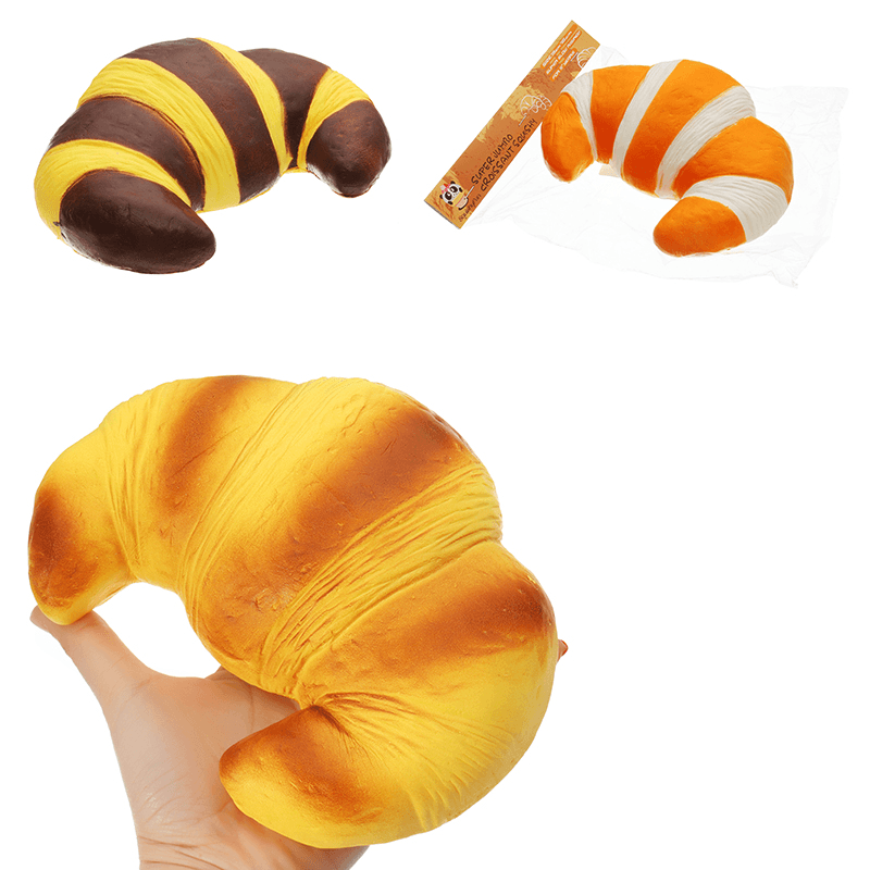 Squishyfun Jumbo Croissant Squishy Bread Super Slow Rising 18X12Cm Squeeze Collection Toy Fun Gift - Trendha