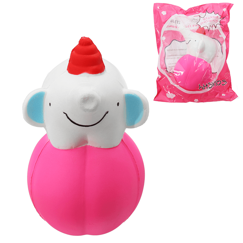 Yunxin Squishy Elephant Soft Toy 14Cm Slow Rising with Packaging Collection Gift Soft Toy - Trendha