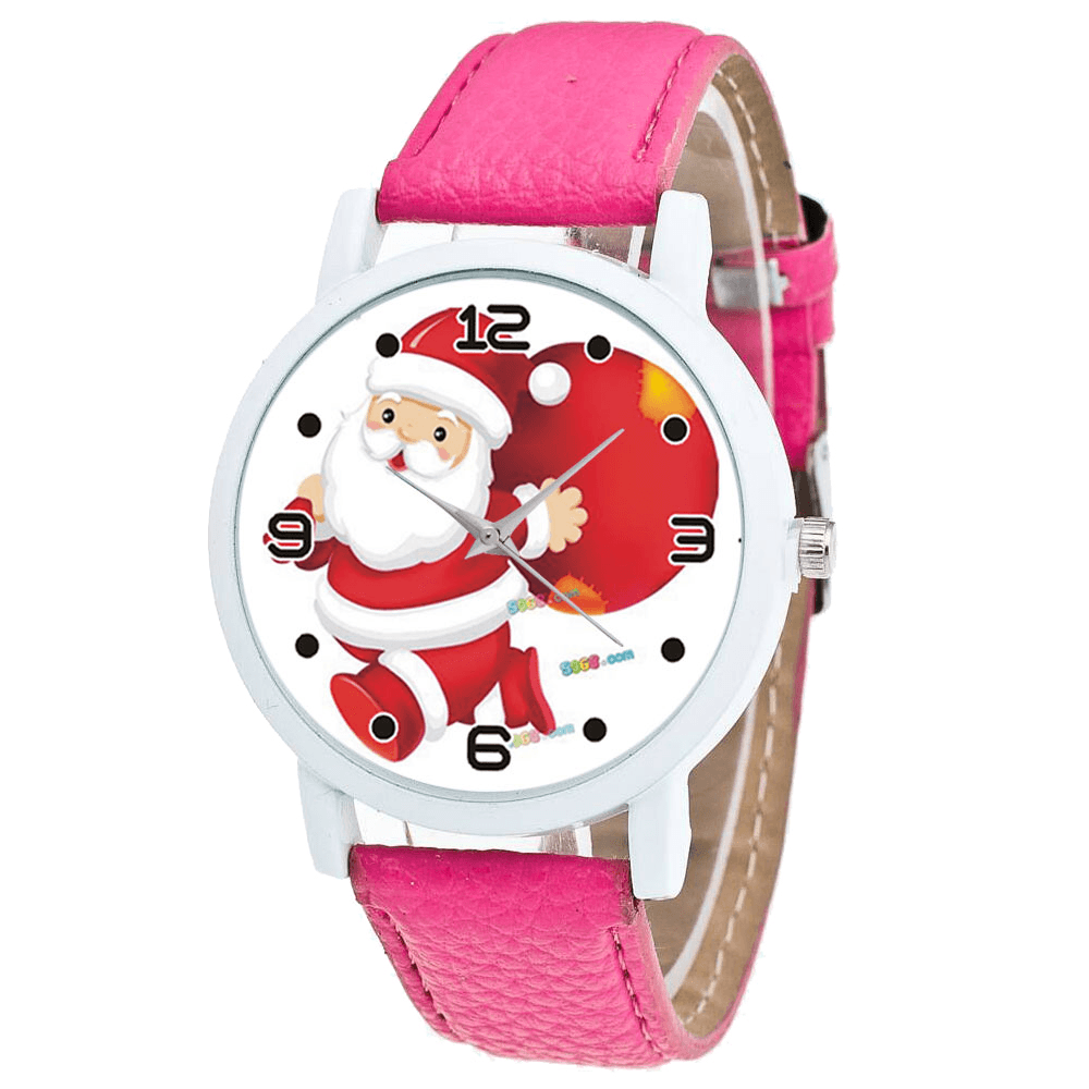 Cartoon Santa Claus and Gift Pattern Cute Kid Watch Fashion Children Quartz Watch - Trendha