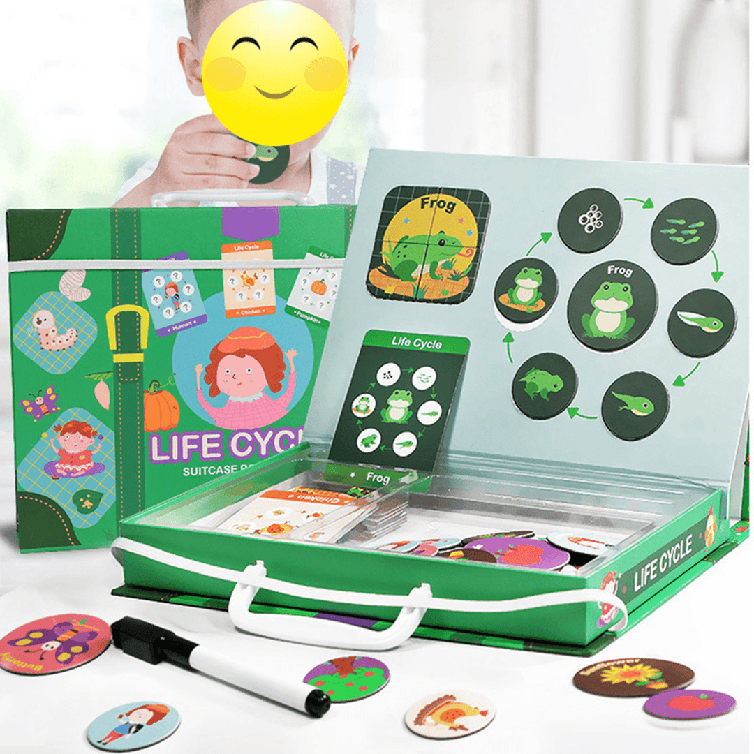 Magnetic Puzzle Leaning Life Cycle Animal Human Growth Educational Kids Toys for Kids Gift - Trendha