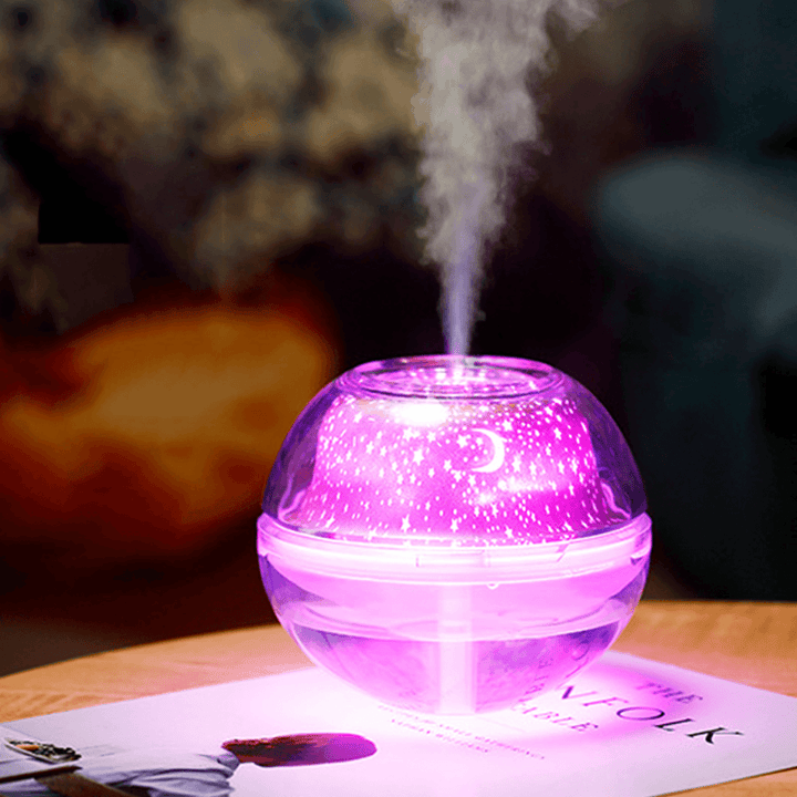 7 Color Crystal LED Light Projector Air Humidifier Diffuser - Trendha
