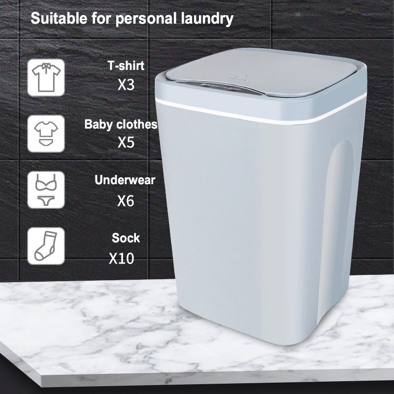 Portable Mini Clothes Washing Machine Turbo Smart Sensor Underwear Washer 1Kg Capacity for Travel Home Camping Apartments Dorms RV Busines - Trendha