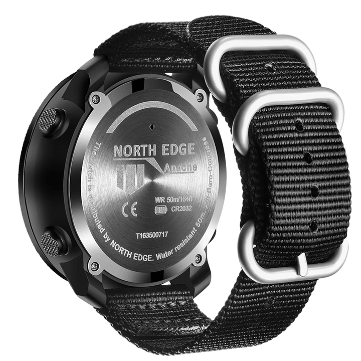 NORTH EDGE Apache2 Altimeter Barometer Compass Temperature Display 50M Waterproof Outdoor Sport Digital Watch - Trendha