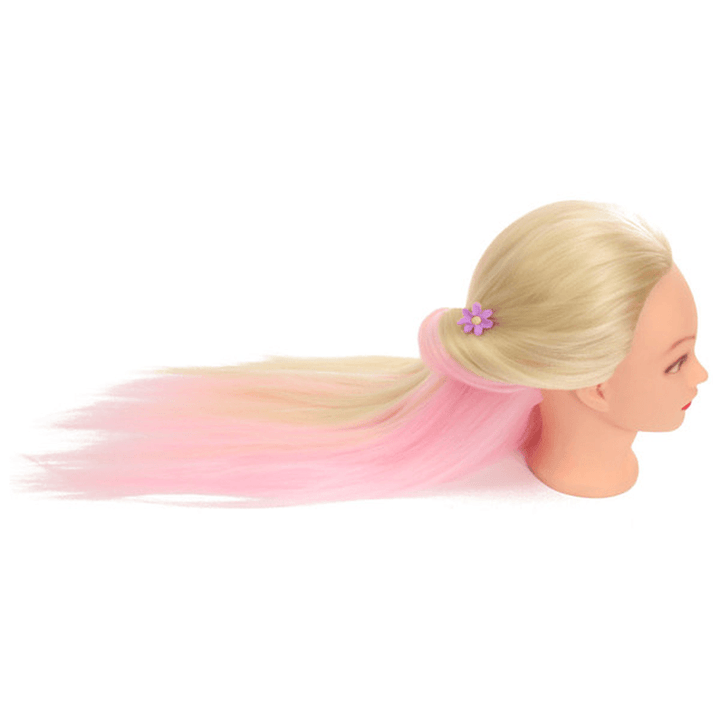 Multicolor Hairdressing Training Head Mannequin Model Braiding Practice Salon Clamp Holder - Trendha