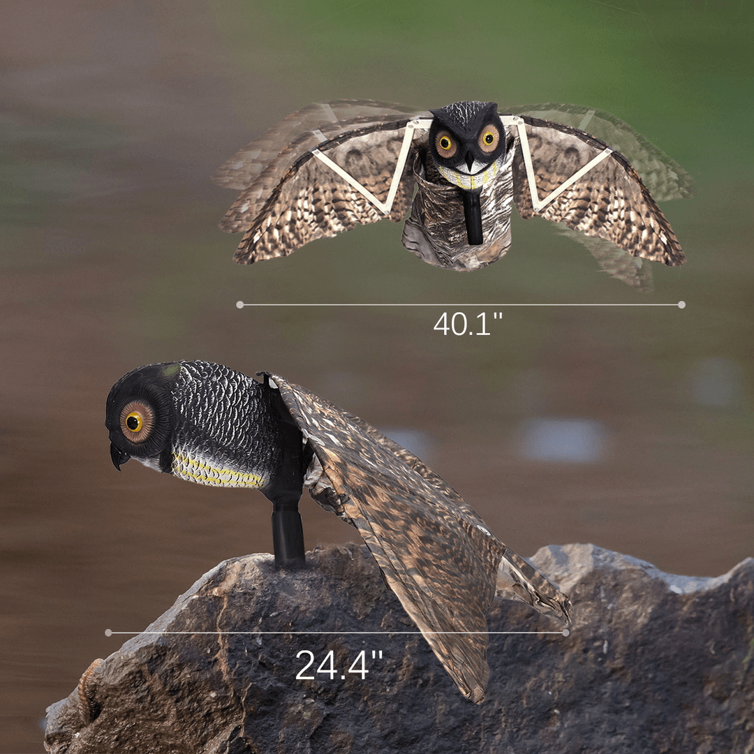 Prowler Owl Decoy Bird Pest Deterrent Scarer Scarecrow Garden Decorations - Trendha