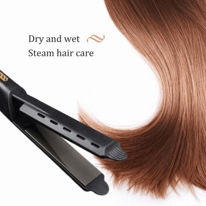 Hair Straightener Four-Gear Temperature Adjustment Ceramic Tourmaline Ionic Flat Iron Curling Iron Hair Curler for Women Hair - Trendha
