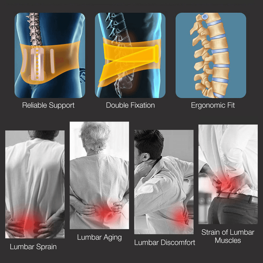 Adjustable Waist Trainer Magnetic Belt Lower Back Brace Spine Support Waist Belt Pain Relief Orthopedic Breathable Lumbar Corset - Trendha